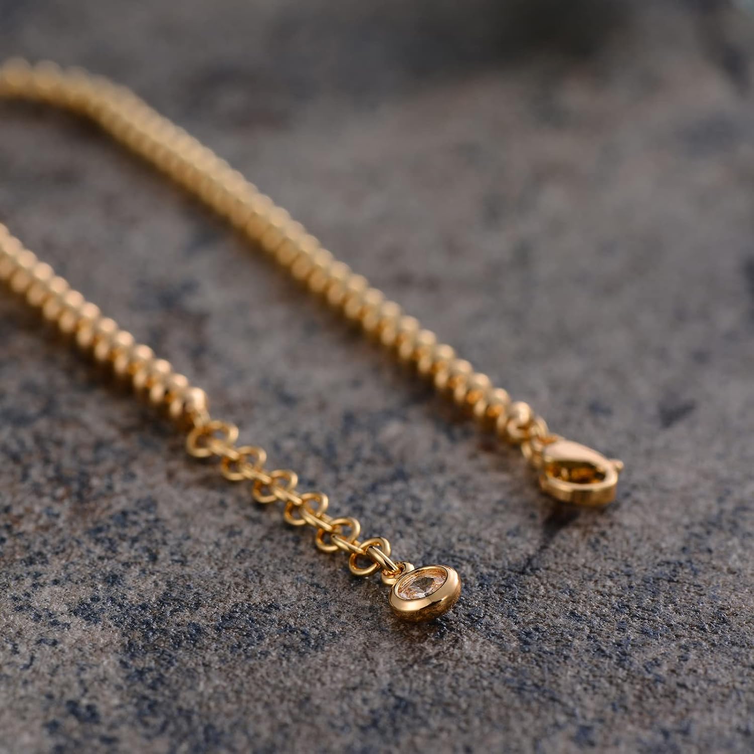 MTMY Beaded Necklaces for Women 14K Gold Plated Dainty Colorful Green/Rose Beaded Pearl Choker Necklace Delicate Boho Choker Necklace Jewelry Gift - Image 4