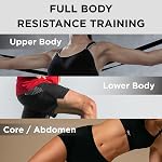 TheraBand Resistance Band Set, Professional Latex Elastic Bands for Upper & Lower Body & Core Exercise,Yellow & Red & Green
