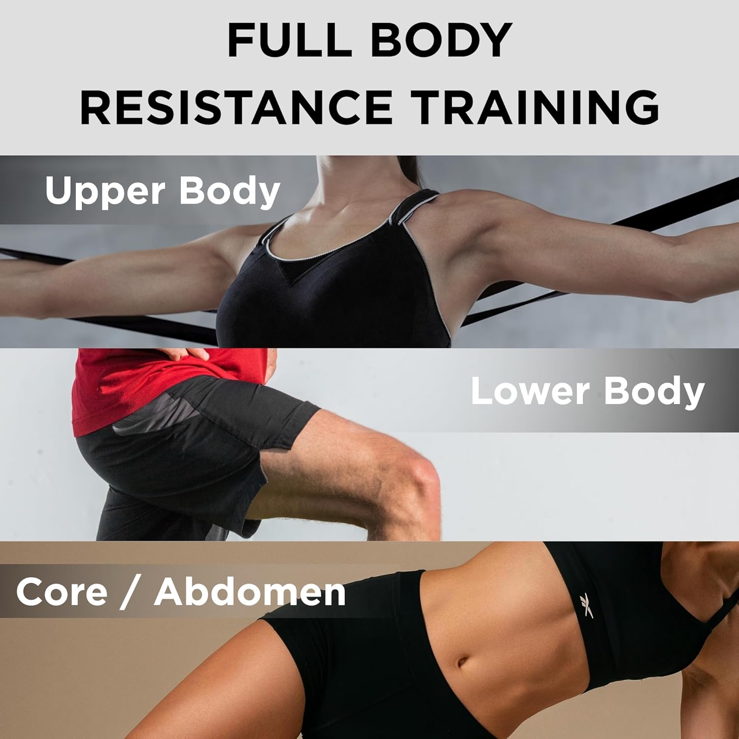 THERABAND Resistance Bands Set, Beginner Kit, Yellow, Red, Green, Latex Elastic Bands for Exercise & Physical Therapy, Strength Training Bands for Upper & Lower Body Fitness