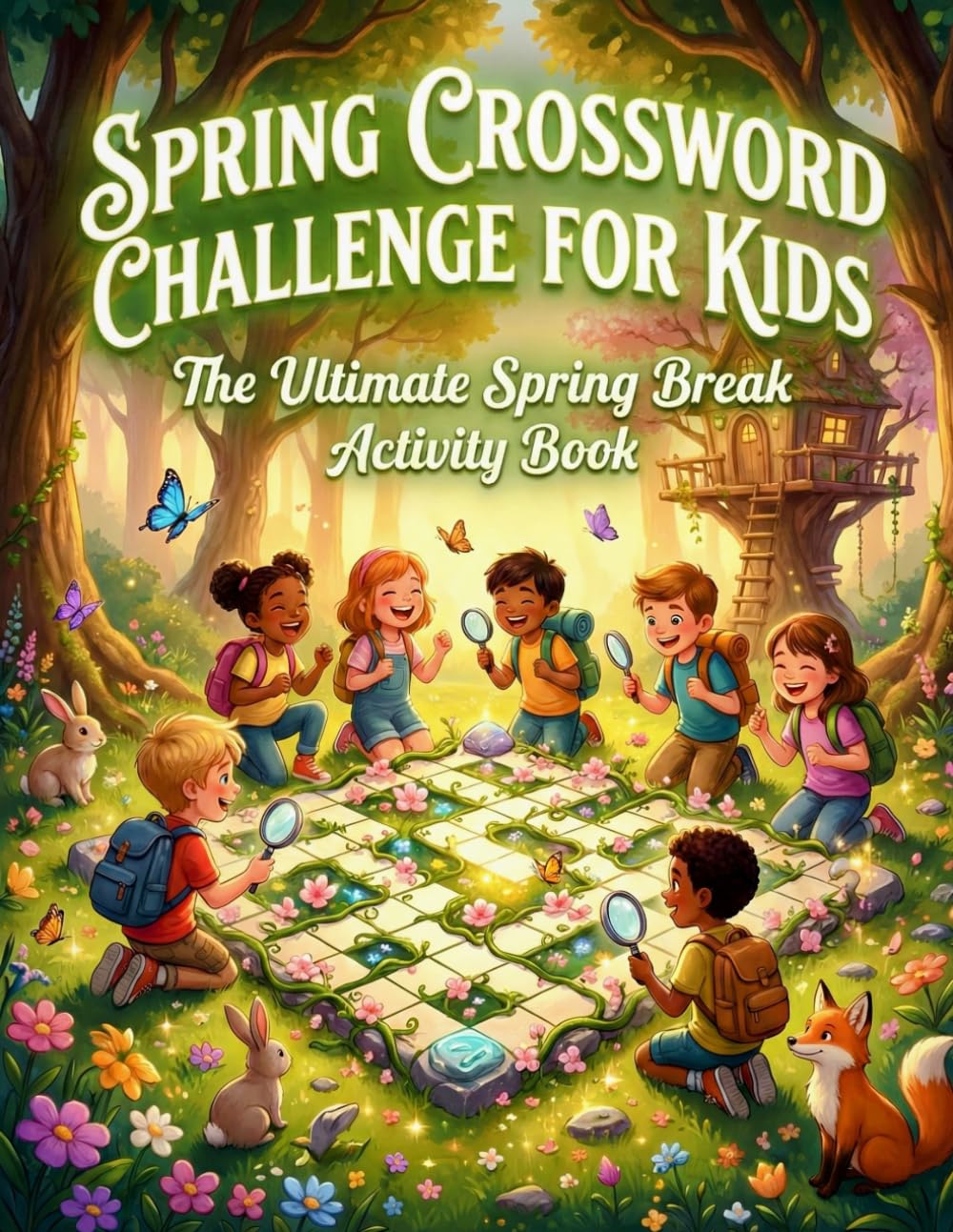Spring Crossword Challenge for Kids: The Ultimate Spring Break Activity Book