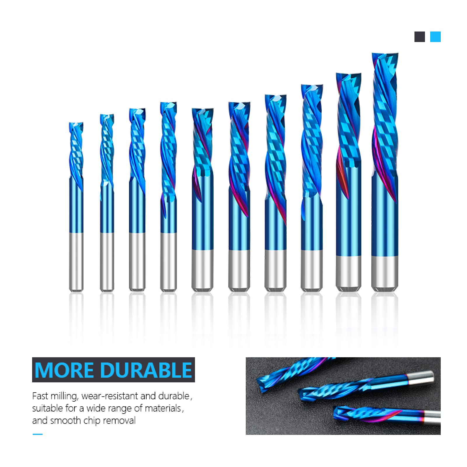 1pc Fresa A Compressione 3.175/4/6/8mm Gambo Lavorazione Del Legno UP DOWN Cut Router Di CNC Bit Due Flauti Spirale Strumento Di Fresatura In Metallo Duro,8x25x70L