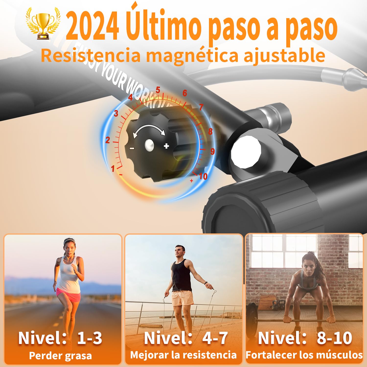 VANNECT Stepper Fitness 2 en 1 con Power Ropes, Mini Stepper Casa 150kg con Multifunción Monitor LCD, Escalón de Balanceo hacia Abajo para Entrenamiento de Pierna/Brazo/Glúteos, Oficina en casa