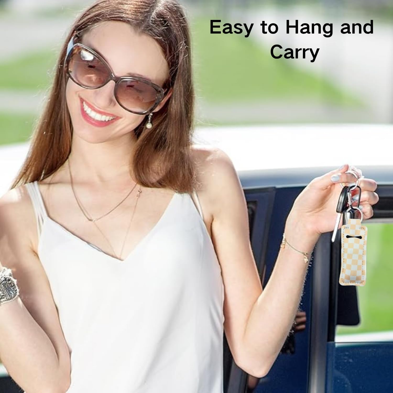 Keychain Holder for Chapstick Lipstick Lip Gloss Cute Lip Balm Keychain Holder with Clip - Image 4