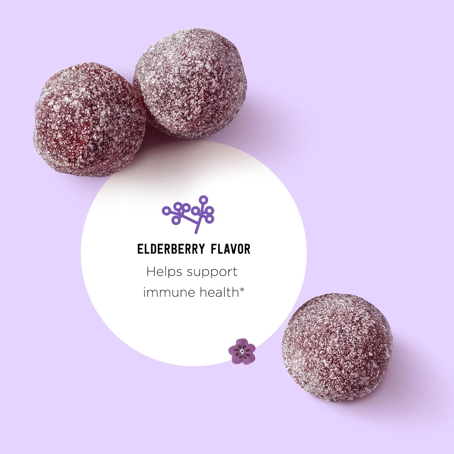 Amazon Brand - Mama Bear, Vegetarian Kids Black Elderberry Gummies 300 mg with Vitamins C, D, E and Zinc - Immune System Support - 60 Gummies (1 to 2 Month Supply), Non-GMO, Gluten Free - Image 3