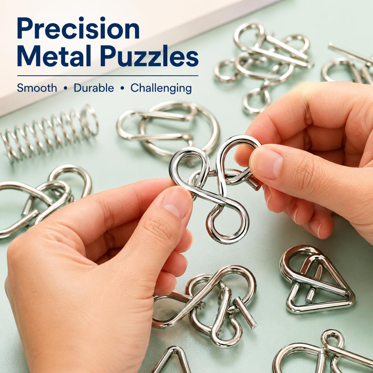 HEAVY DRIVER 36 Pcs Metal Wire Brain Teaser Puzzle Set β IQ Mind Challenge Games for Kids & Adults | Educational Problem Solving & Logic Puzzles | Fidget & Untangling Toy Set