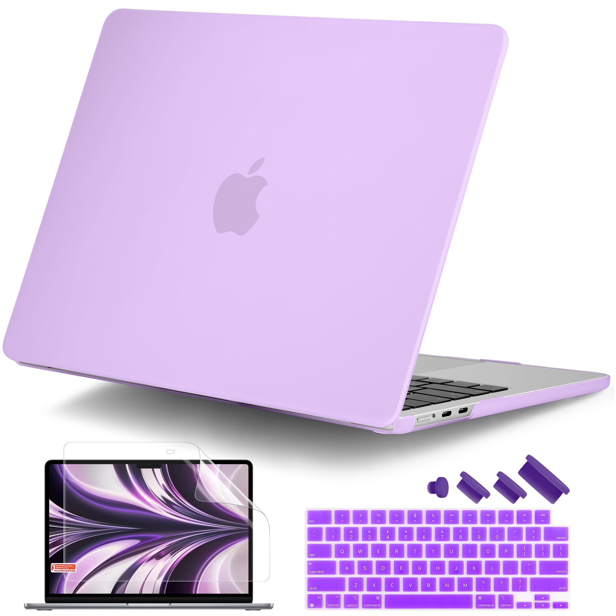 DONGKE Compatible with MacBook Air 13.6 inch Case M4 M3 M2 2025 2024 2023 2022 A3240 A3113 A2681, Plastic Hard Shell & Keyboard Cover for MacBook Air