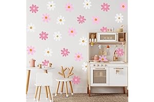 BBTO Daisy Wall Decal Flower - Peel and Stick Daisy Vinyl Decals...