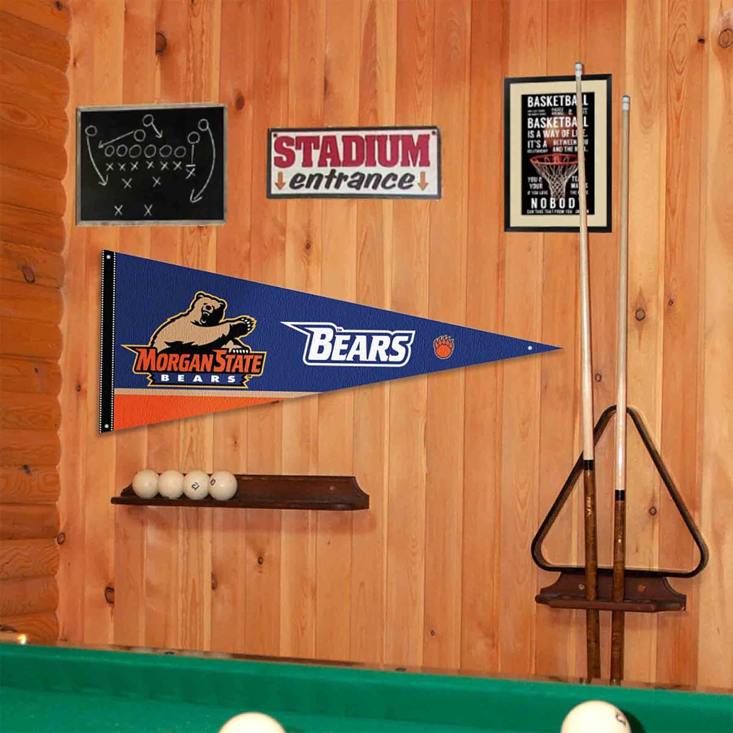 College Flags & Banners Co. Morgan State Bears Pennant Flag and Wall Tack Mount Pads - Image 4