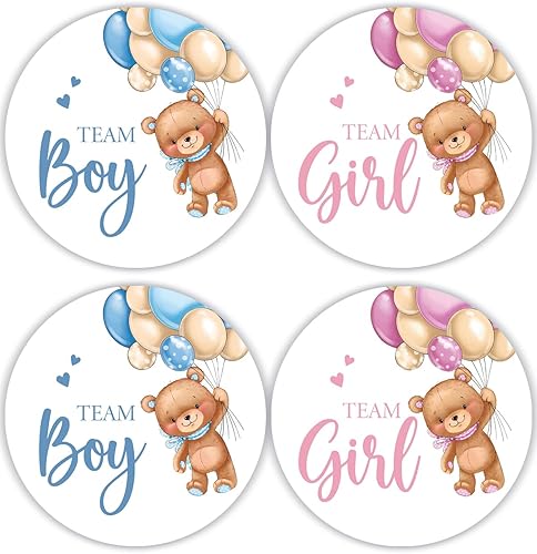 80 calcomanías de equipo para niño o niña, calcomanías de revelación de género para niño o niña, juego de 80 etiquetas bellamente diseñadas para