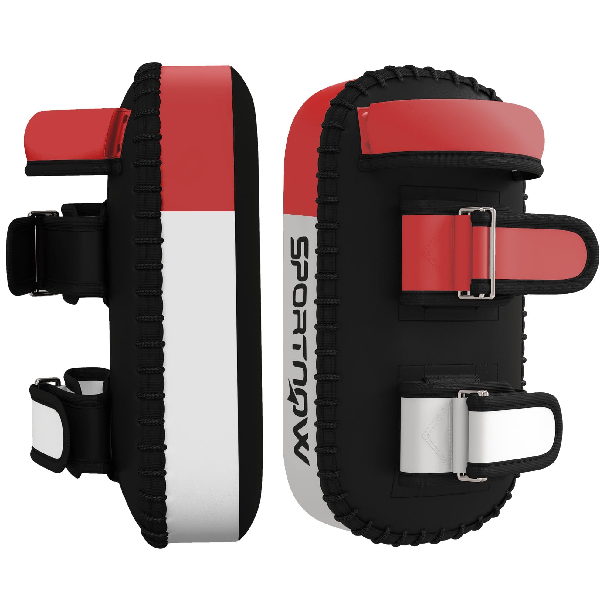 SPORTNOW Bouclier de Frappe Coussin PAO de Boxe Muay Thai Karaté Taekwondo Kickboxing Home Training Protection - Noir
