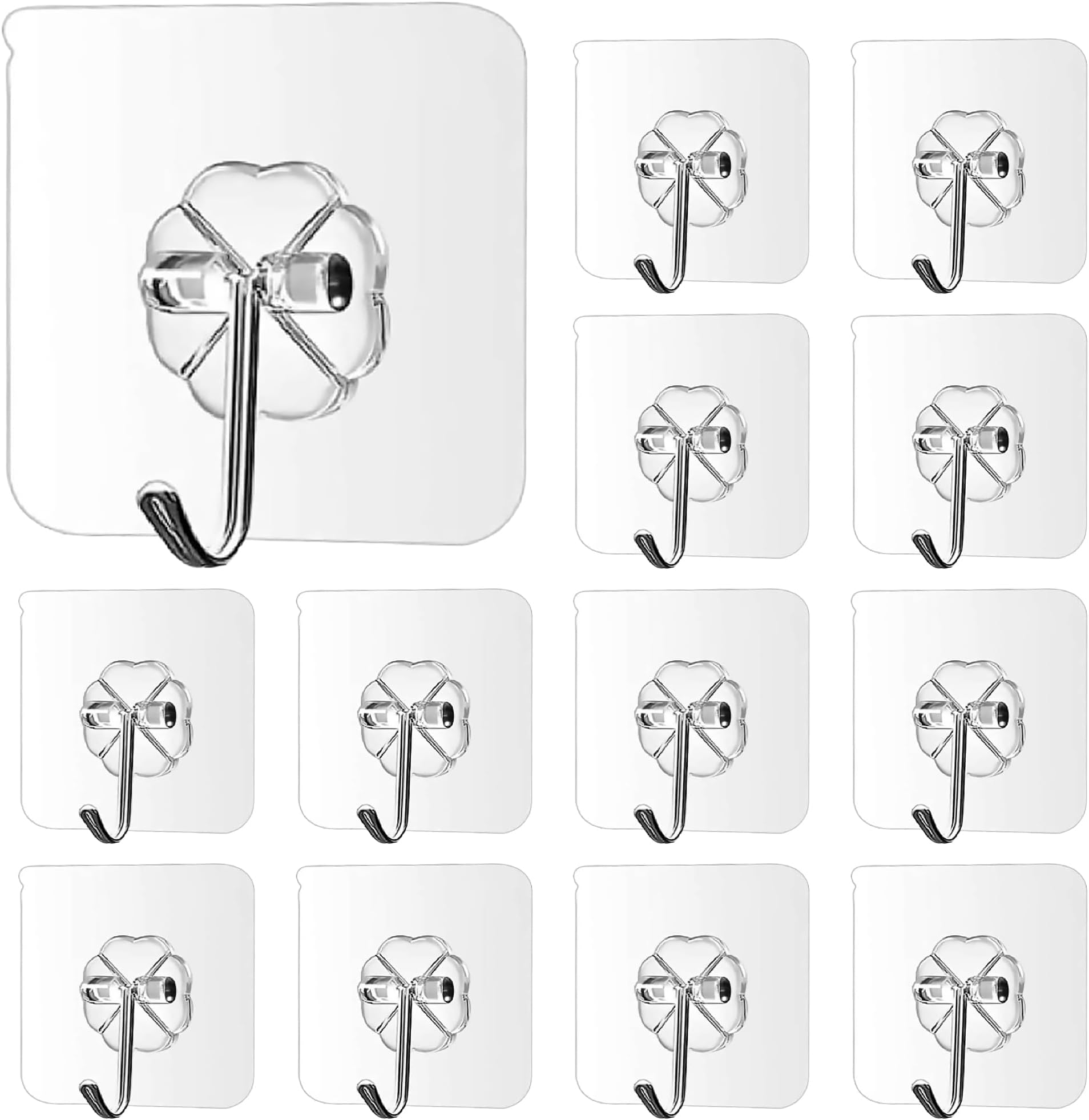 Party Propz Self Adhesive Wall Hooks – Set of 10 Pcs | Wall Hooks for Hanging...