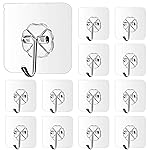 Party Propz Self Adhesive Wall Hooks – Set of 10 Pcs | Wall Hooks for Hanging Without Drill | Stick On Hooks | Hanger Sticker Hook | Walls Hook Sticker | Wall Clips | Wall Mounted Sticker Holder