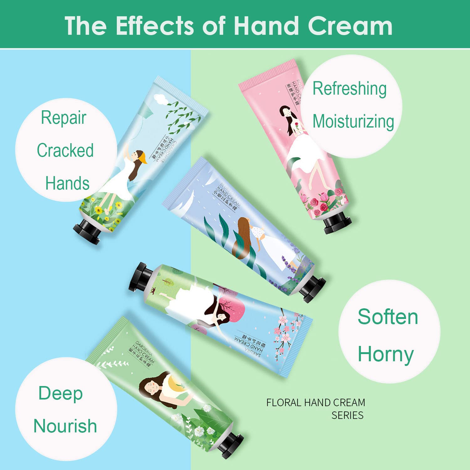 10 Pack Hand Cream for Women Gift Set Travel Size Hand Lotion for Dry Hands Moisturizing Mini Hand Care Cream With Natural Shea Butter and Aloe - 30ml