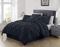 Vista 1 de Chezmoi Collection - Juego de ropa de cama modelo Sydney, 7 piezas, con pliegues decorativos