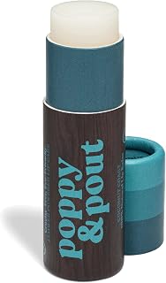 Poppy & Pout Coastal Coconut Jumbo Lip Balm | All Natural Lip Balms & Moisturizers | Hydrates with Beeswax, Vitamin E, Organic Coconut Oil | Cruelty-Free | Lip Balm in Recyclable Cardboard Tube