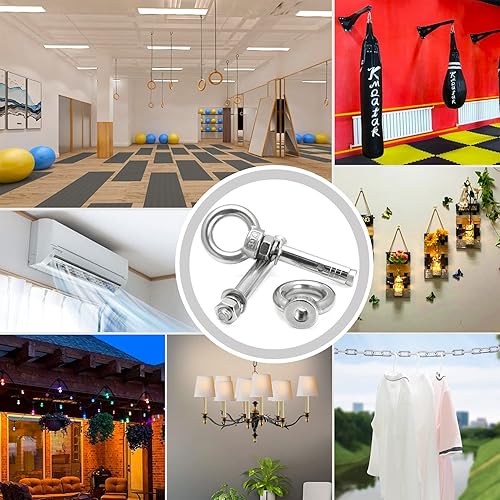 Miniatura 6 de Perno de ojo de acero inoxidable para pared, hormigón, ladrillo de anclaje, pernos de expansión de anillo, tornillos de ojo de anclaje resistentes 4