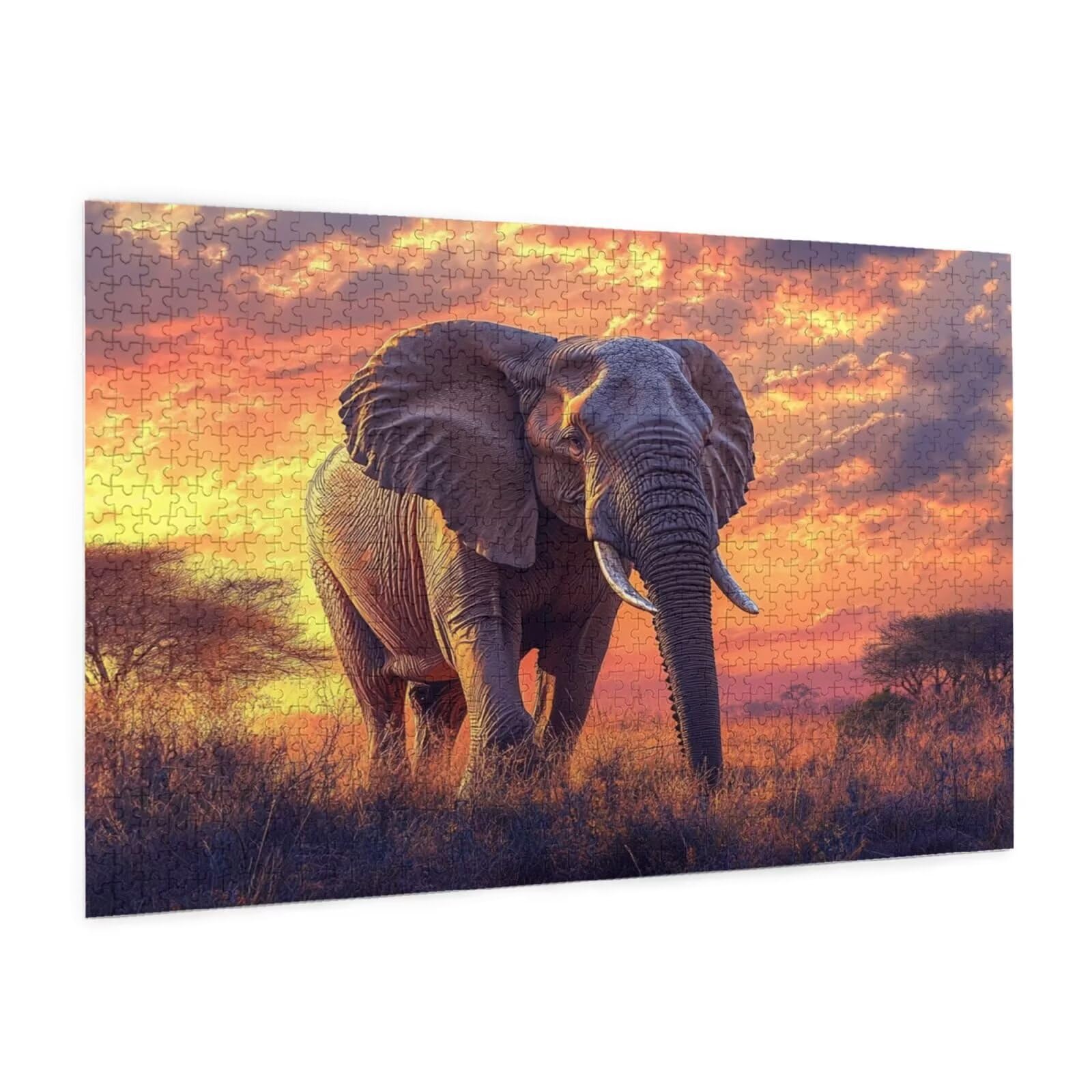 Puzzle Elefant Puzzle 3000 Teile Wiese Puzzles Erwachsene mit Geschenkbox, DIY Groß Holzpuzzle für Erwachsene, Geschicklichkeitsspiel für Die Ganze Familie Geschenke für Frauen 81 x 122 cm -1229y