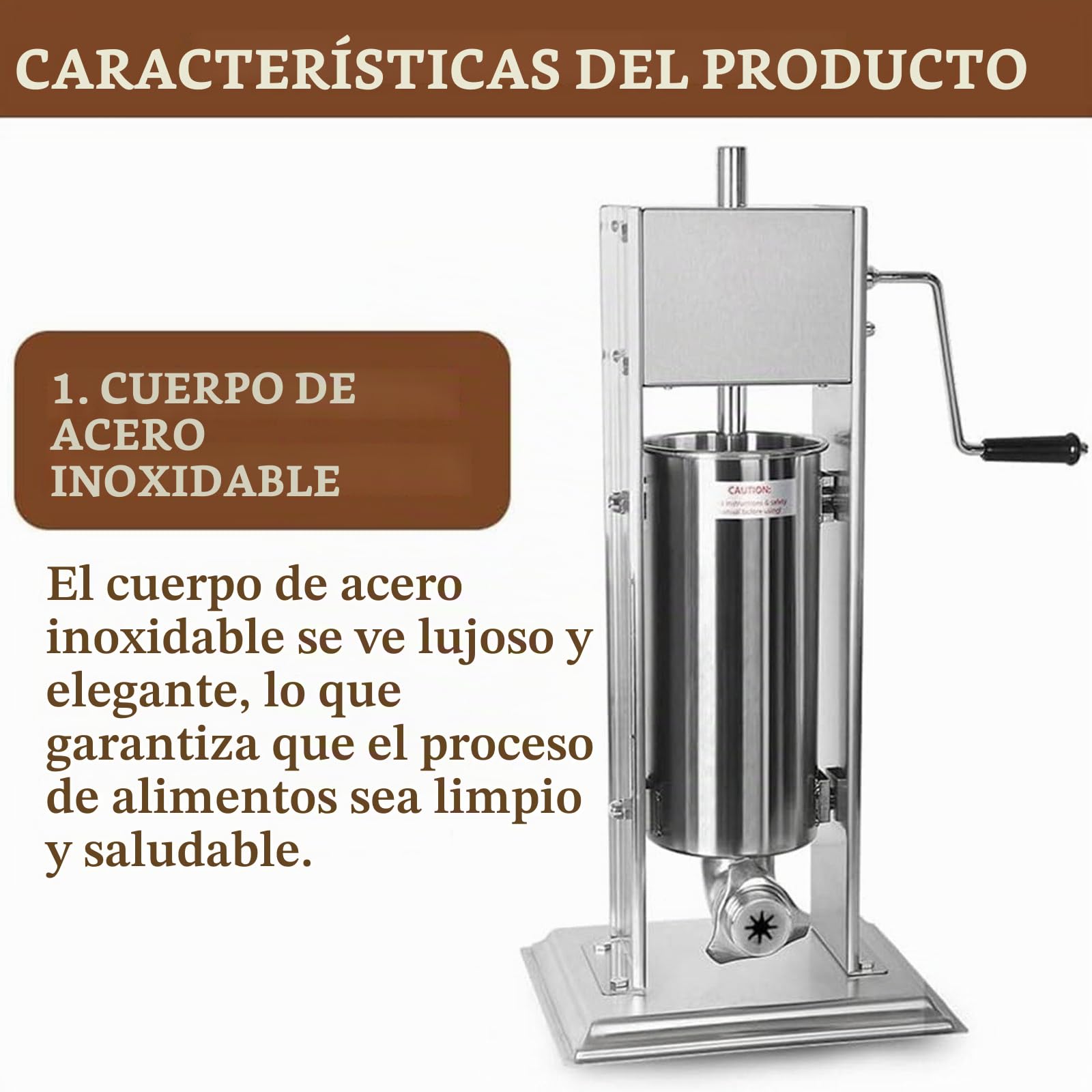 Máquina para Hacer Churros Manual Máquina De Churrera Española Vertical De Acero Inoxidable Máquina Llenadora De Salchichas con 5 Tipos De Moldes para Restaurantes Caseros Panaderías,2L