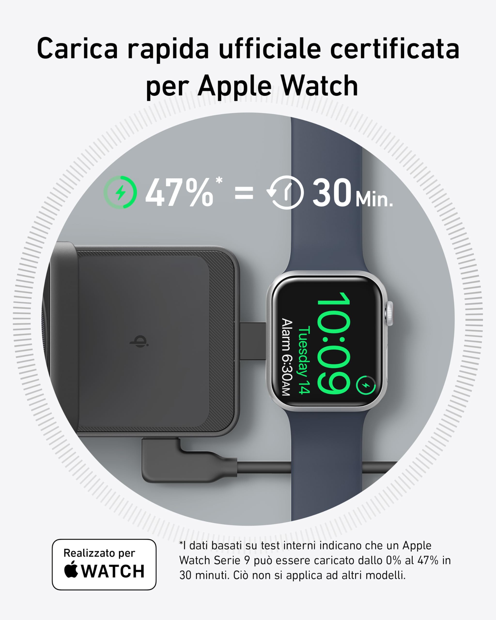 Anker MagGo Caricatore Wireless iPhone 15W, Base di Ricarica 3 in 1 con MagSafe, Certificato Qi2 Ultra-Rapido, per iPhone 17/16/15/14, AirPods Pro, Apple Watch 9/8/SE (Caricatore USB-C da 40W Incluso)