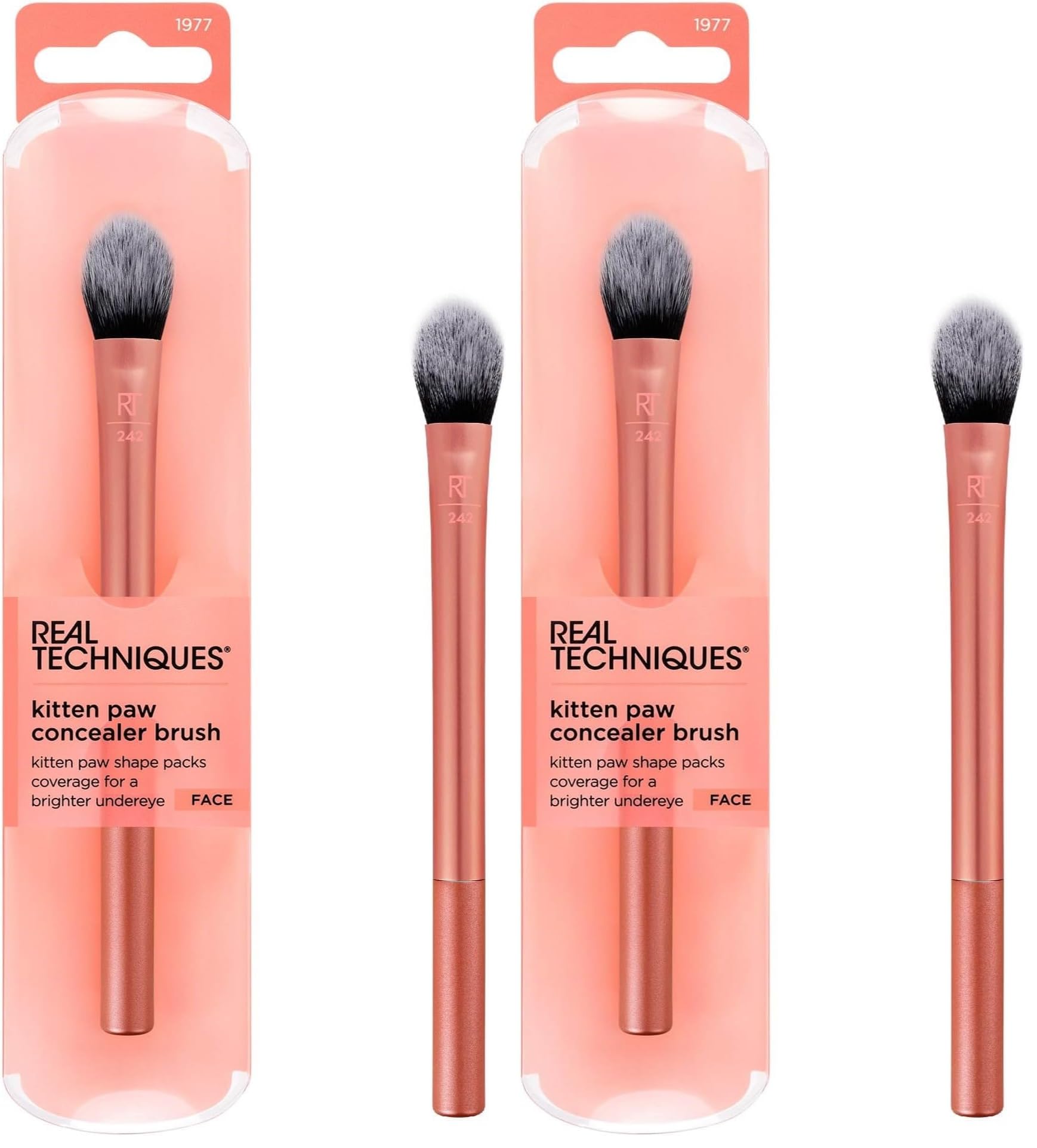 Brightening Concealer - Brocha Para Corrector Real Techniques (Packung mit 2)