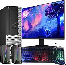 Computadora de escritorio Dell OptiPlex PC, Intel Core i5 de 3ª generación 3.2 GHz, 16GB RAM, 2TB HDD, Monitor LED de 22 pulgadas nuevo, Teclado y ratón RGB, WiFi, Windows 11 (Renovado)
