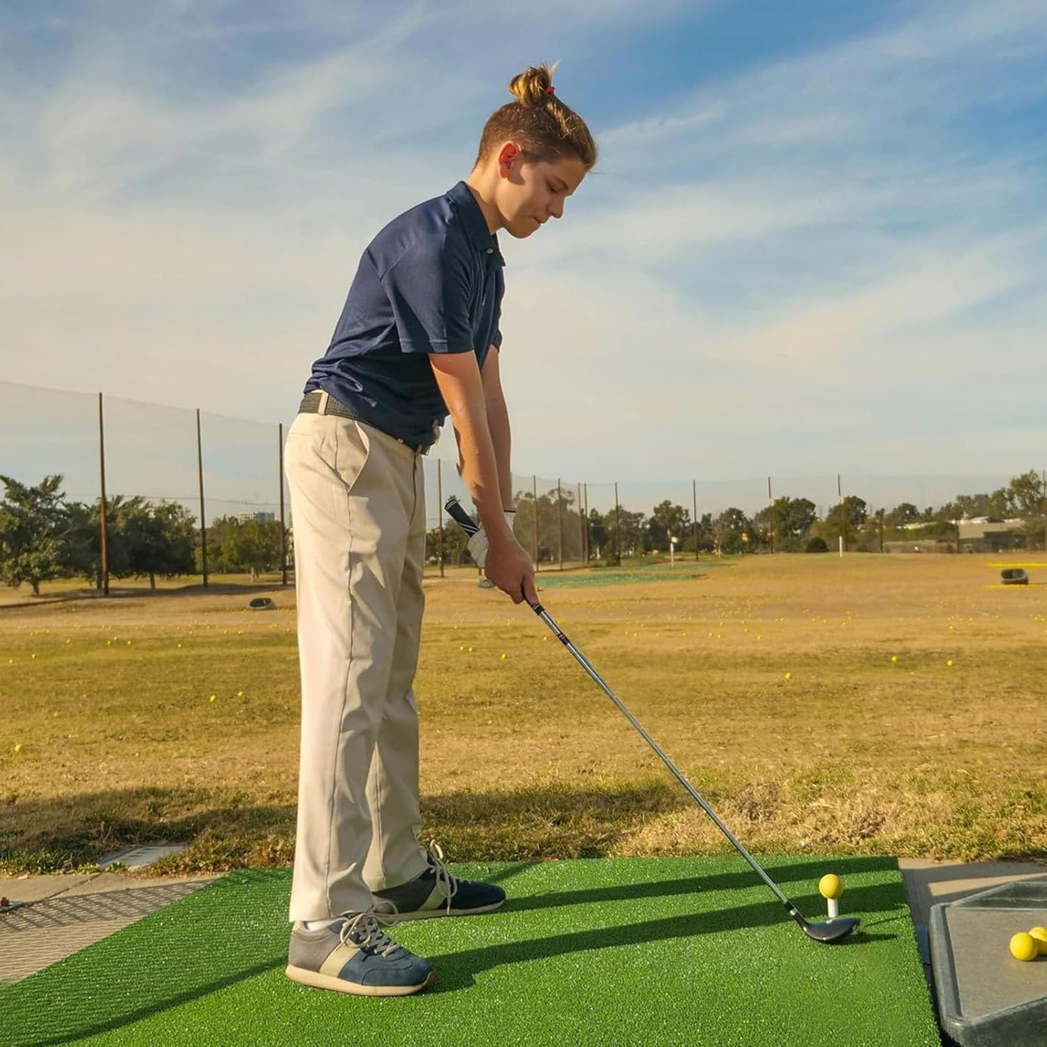 Amy Sport Golf Rubber Tees Value 30 Pack 1.5" 2.25" 2.75" 3" 3.13" Same Size, Durable & Hold Ball Well in White for Indoor Outdoor Practice Mat for Men Women