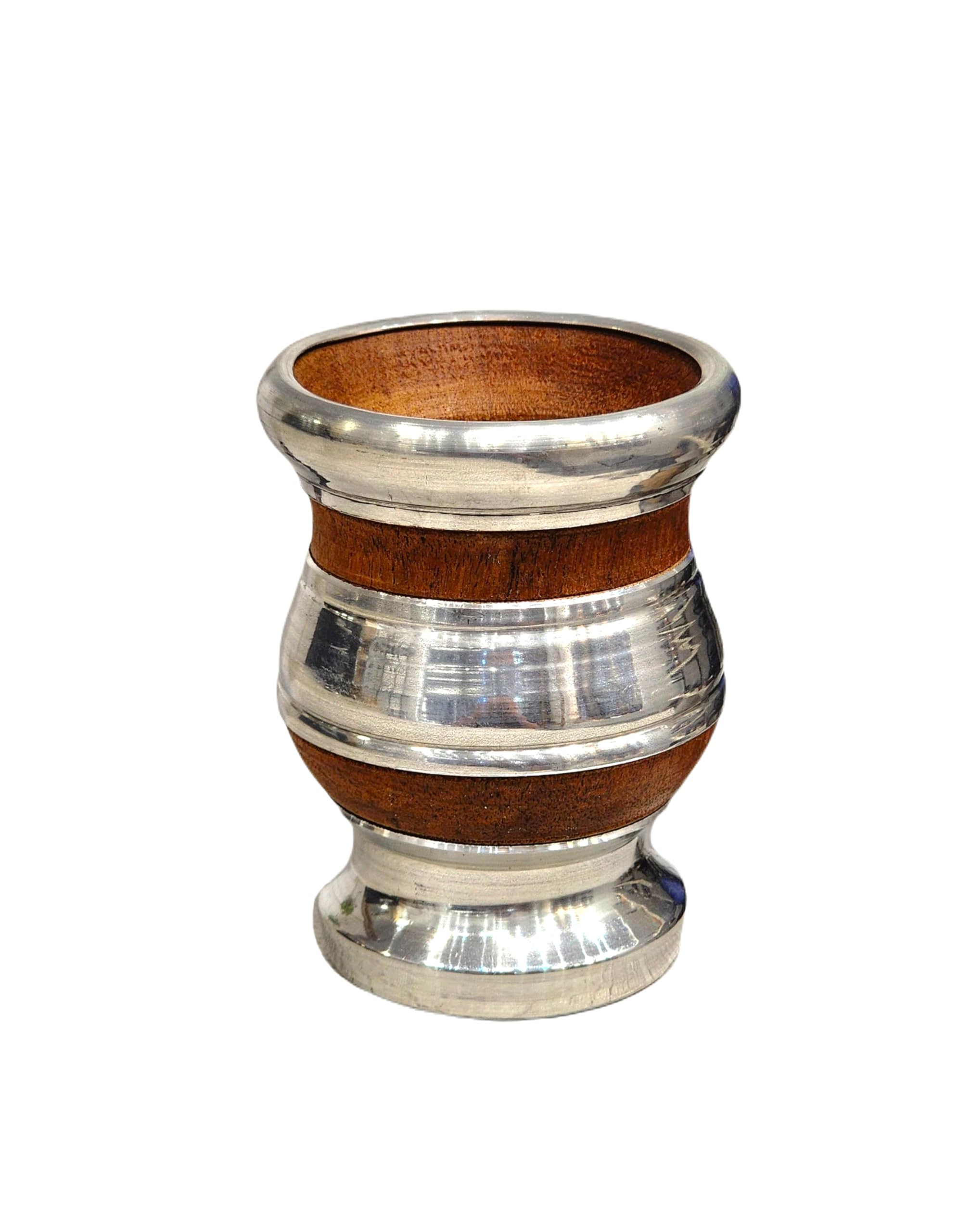 Mate Madera Algarrobo Argentino, Mate Argentino con Bombilla de Acero Inoxidable, Hecho a Mano por Artesanos Argentinos, Calabaza Gourd Cup