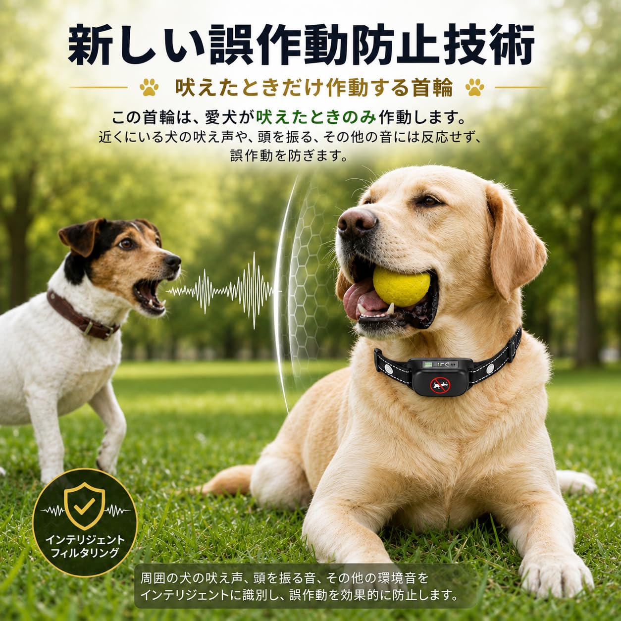 Amazon | 無駄吠え防止首輪 無駄吠え防止グ 超軽量小型・中型犬用