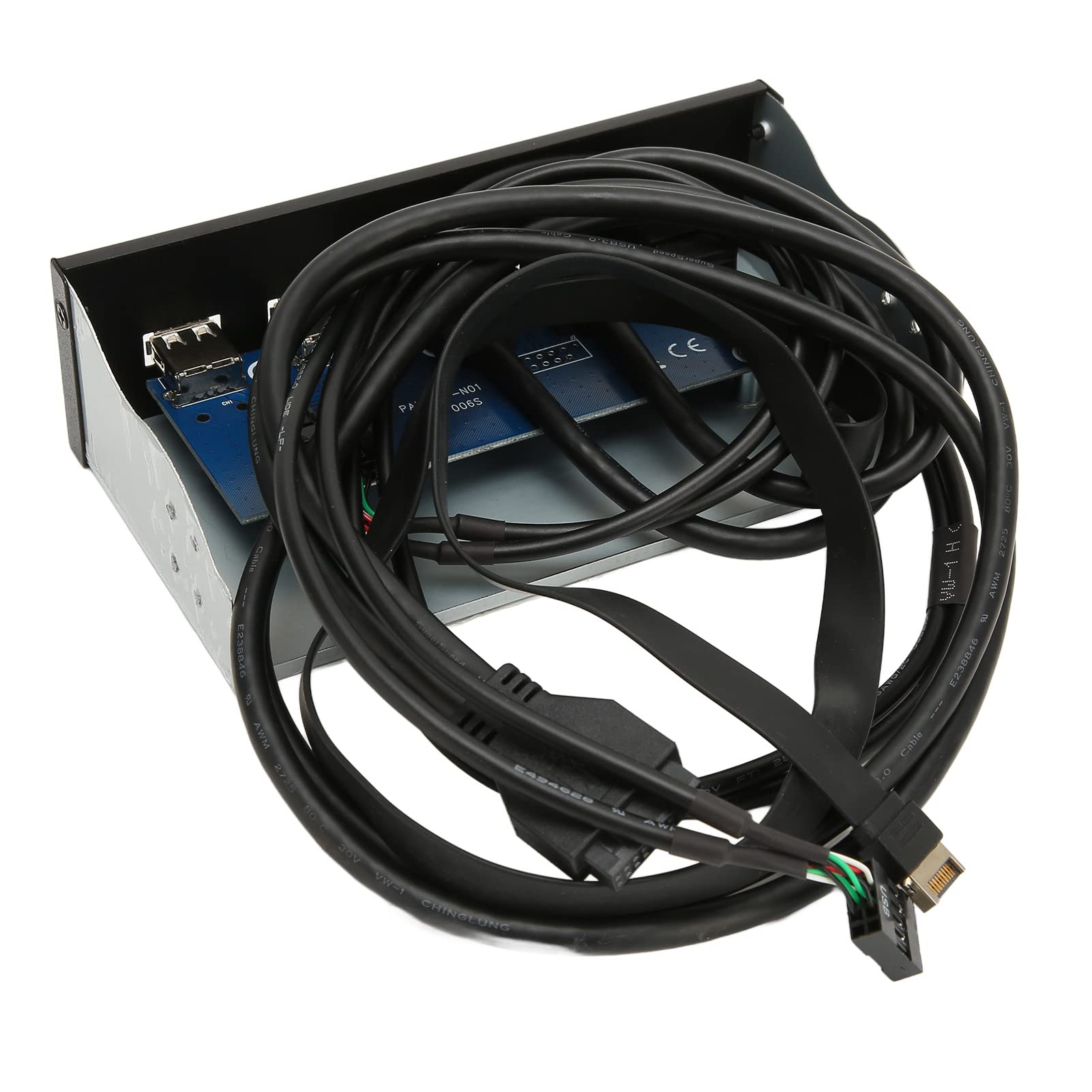 Dual USB3.0 -Ports und Medien Dashboard - 5,25 Zoll Media Dashboard 2XUSB3.0 2XUSB2.0 1XTYPE C 10 GBPS Hochgeschwindigkeits Medien Front Panel für PC Desktop Chassis mit Kartenleser
