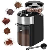 Moedor de Café Elétrico - 220V Moedor De Grãos De Café com 28 configurações de moagem precisas para 12 xícaras, Moedor De Rebarbas Ajustável, Moedor de Cafe para Uso Doméstico