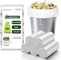 Vista 11 de Pequeñas bolsas de basura compostables – Mini bolsa de basura biodegradable de 1.2 galones, sin fragancia y fácil desgarre, a granel, forros