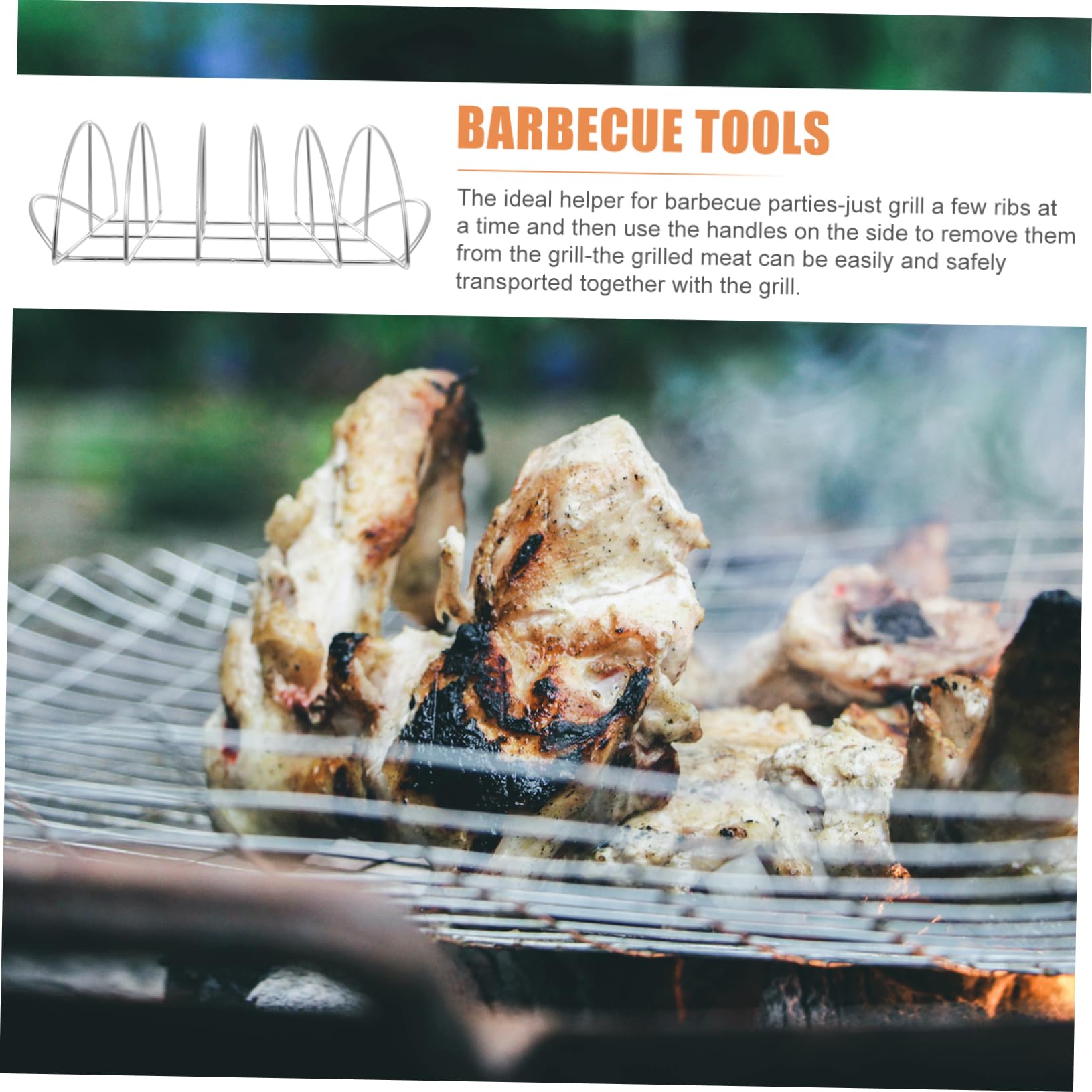 Rejilla para Barbacoa de Acero Inoxidable Absorción Rápida de Calor y Circulación de Aire Completa, Adecuado para Barbacoa en Casa y Picnic al Aire Libre