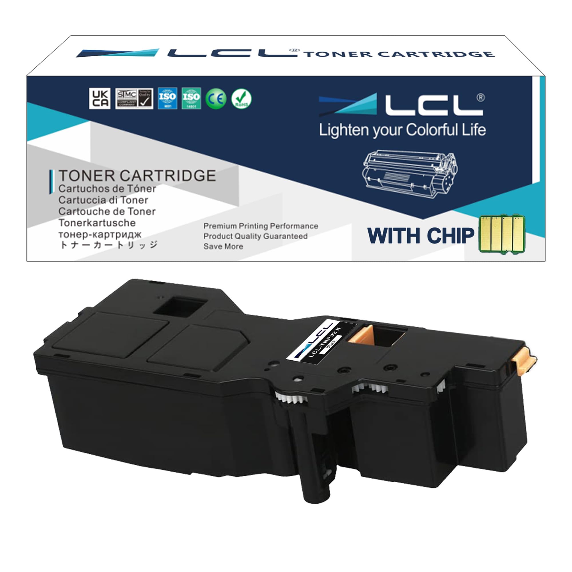 LCL Compatible Toner Cartridge Replacement for Konica Minolta TNP92 TNP-92 TNP93 TNP-93 TNP92K TNP93K High Yield Bizhub C3120i C3100i Printer (1-Pack