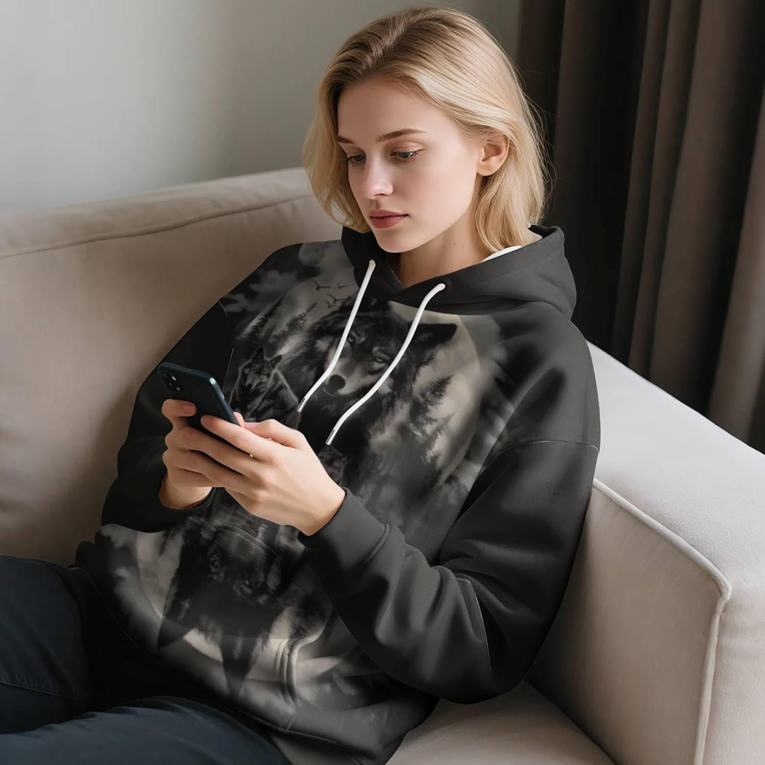 3D Graphic Hoodies for Men Cool Unique Printed Sweatshirt Fabric Comfortable Casual Pullover Novelty Gift for Him - Image 6