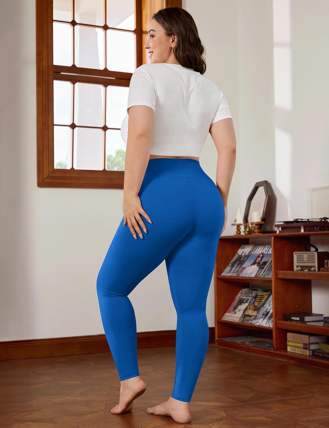 VALANDY Creamlush Plus Size Leggings for Women-3 Packs Stretchy Soft High Waisted Women's Leggings Lounge Yoga Pants - Image 5