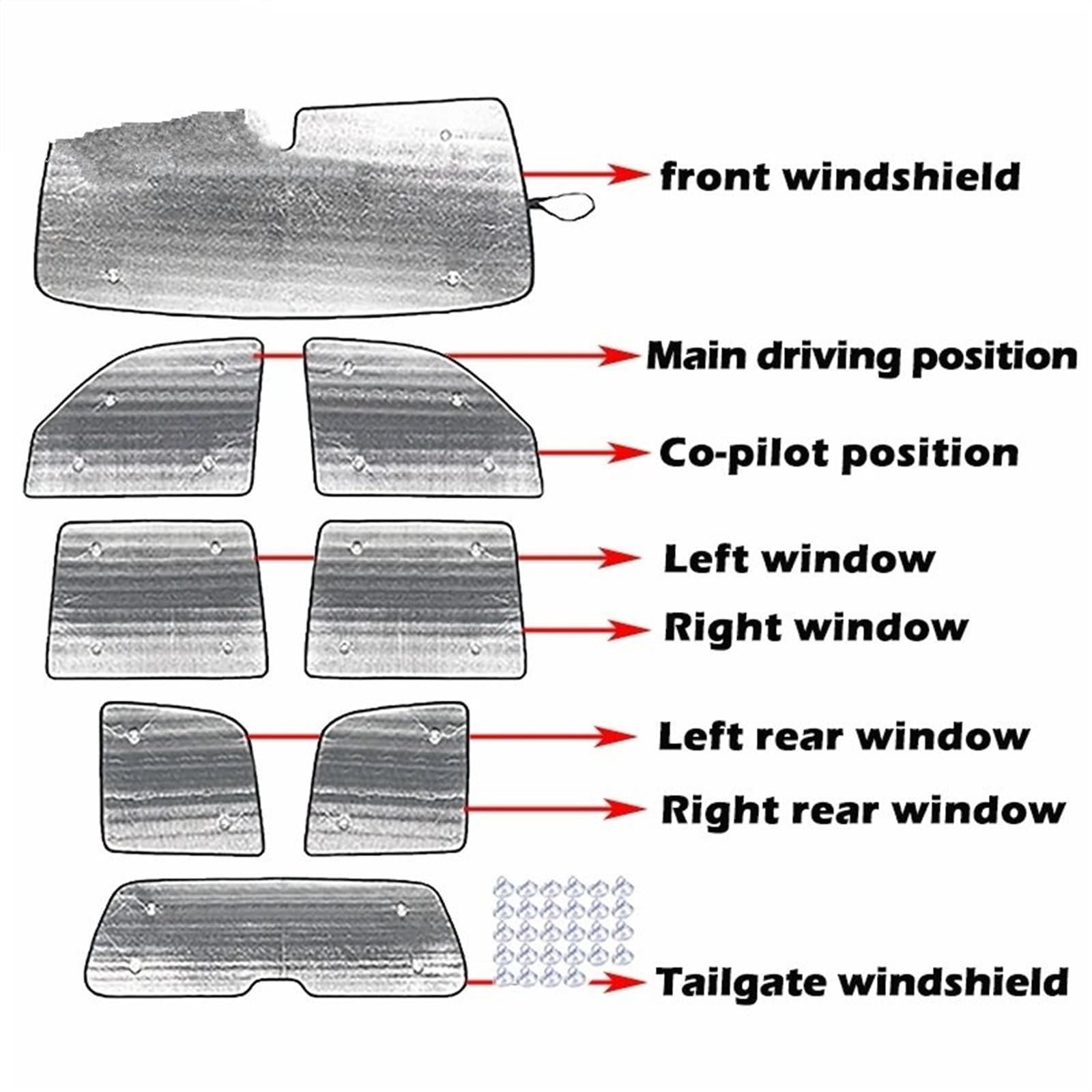 Parasol de Coche para Jeep para Libertad 1999-2007 Cortina De Coche Cubierta Anti-UV para Visera Cubierta Parasol para Ventana De Parabrisas Delantero Y Trasero Parasol Ventanilla Coche