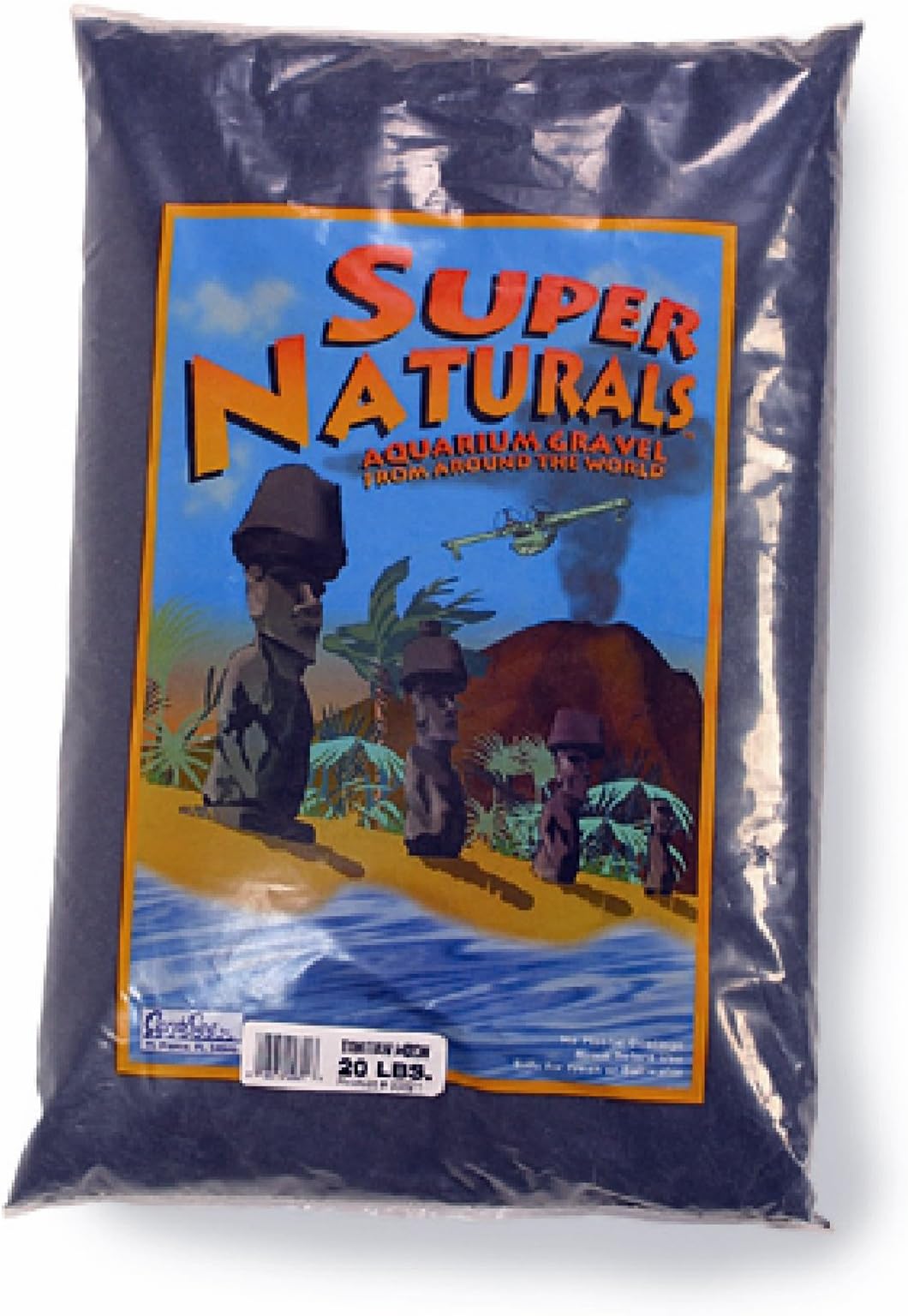 Carib Sea ACS00821 Tahitian Moon Sand for Aquarium, 20-Pound, Black