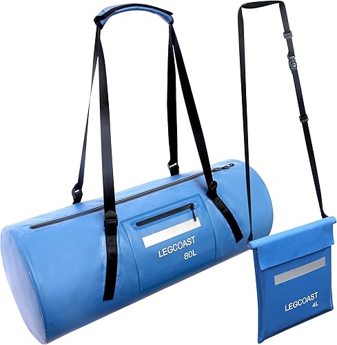 Miniatura 2 de Bolsa de lona impermeable, IPX8 Bolsa seca de rendimiento impermeable, cierre hermético de cremallera, bolsa impermeable con función de buceo, gran