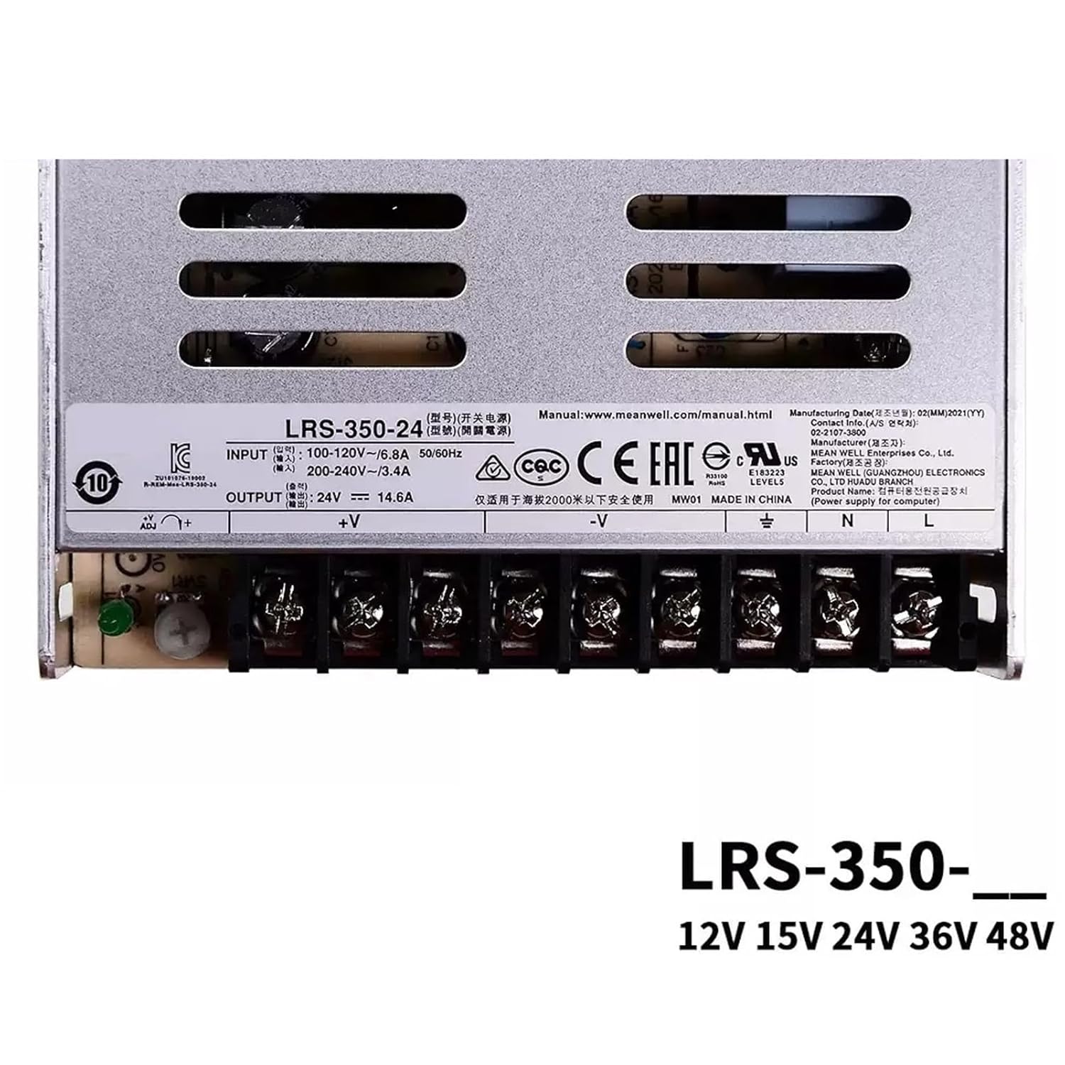 LRS-350 LRS-350-5 LRS-350-12 LRS-350-15 LRS-350-24 LRS-350-36 LRS-350-48 LRS 350 350W(LRS-350-3.3 V)