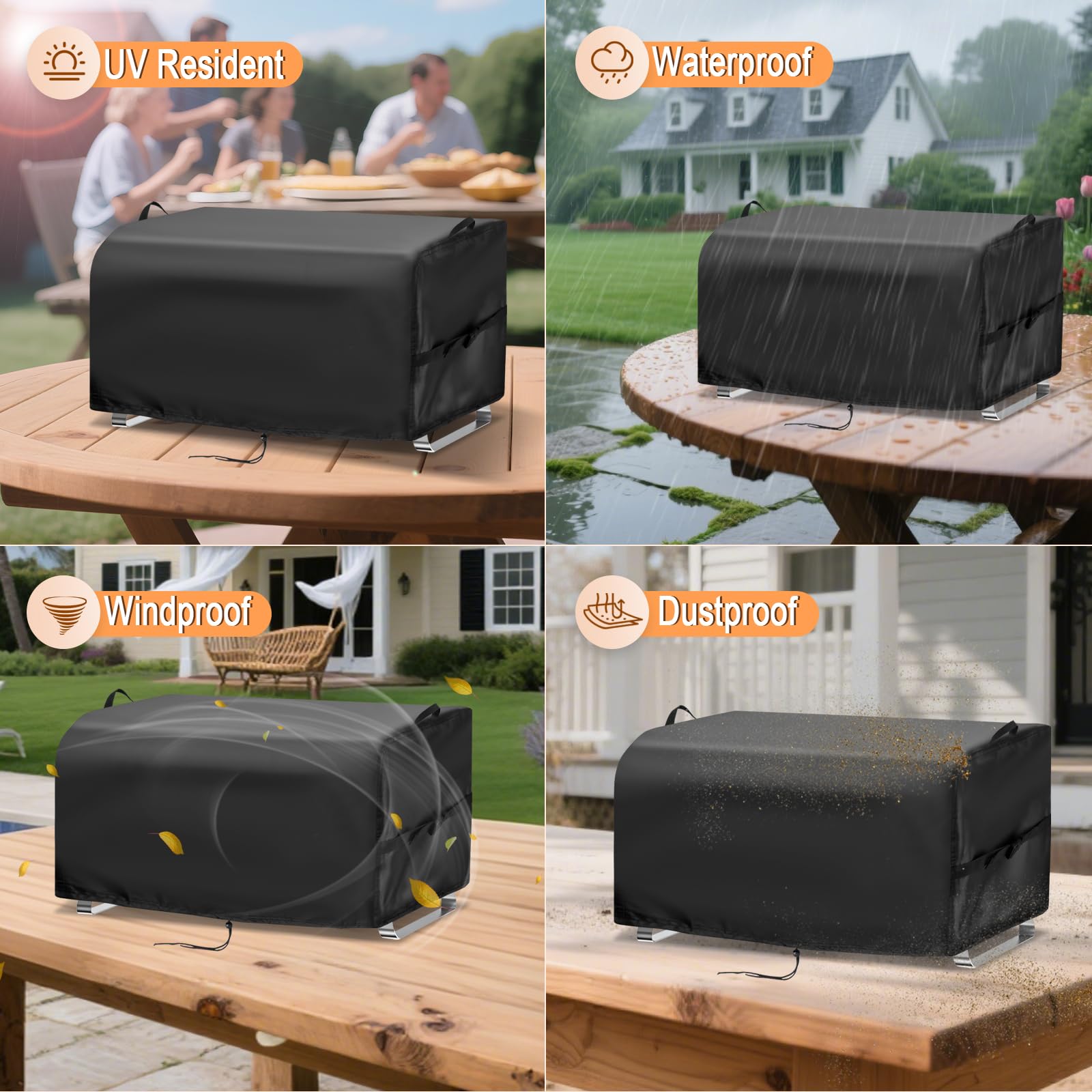 Funda impermeable para barbacoa Ninja Artisan Electric Grill - Protector de horno de pizza al aire libre, 53 x 43 x 31 cm, resistente a la intemperie, al polvo, para todas las estaciones