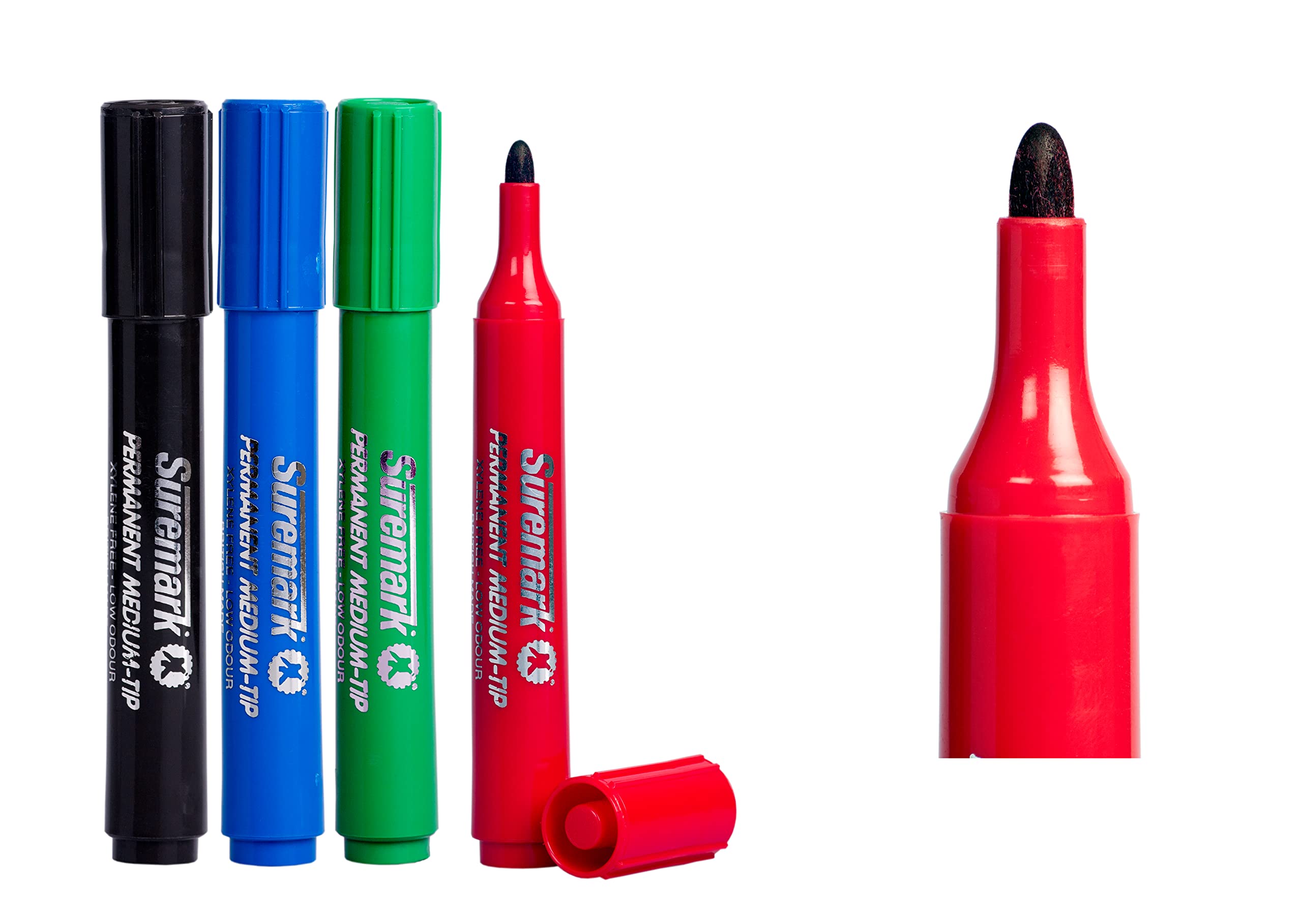 SureMark Permanent Marker Medium Tip | Black | Single | Bullet Tip