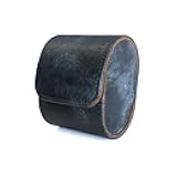 Longjet Watch Roll Travel Case for Men Portable Watches Organizer Box with Removable Velvet Pillow Holder (1 Slot Blue Grey)