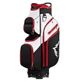 Golf Cart Bag, 15 Way Organizer Divider Top with Handles and Rain Cover
