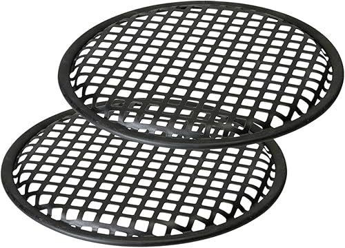 2 pares de parrillas de gofres de metal para subwoofer de 10 pulgadas, protector universal para cubierta de altavoz