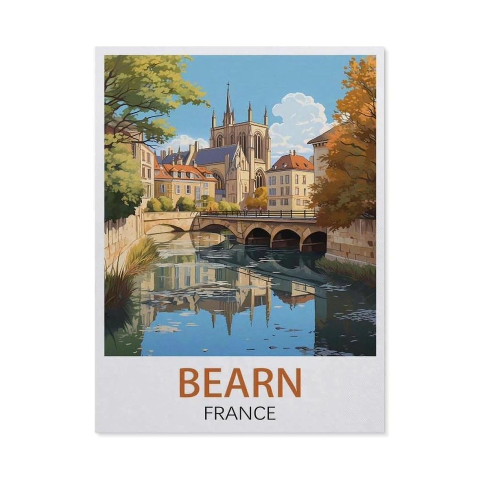 Jigsaw Puzzle 1000 Pieces,Bearn France,Wood Adult Toys Decompression Game(75x50cm)-EX62 — image 1