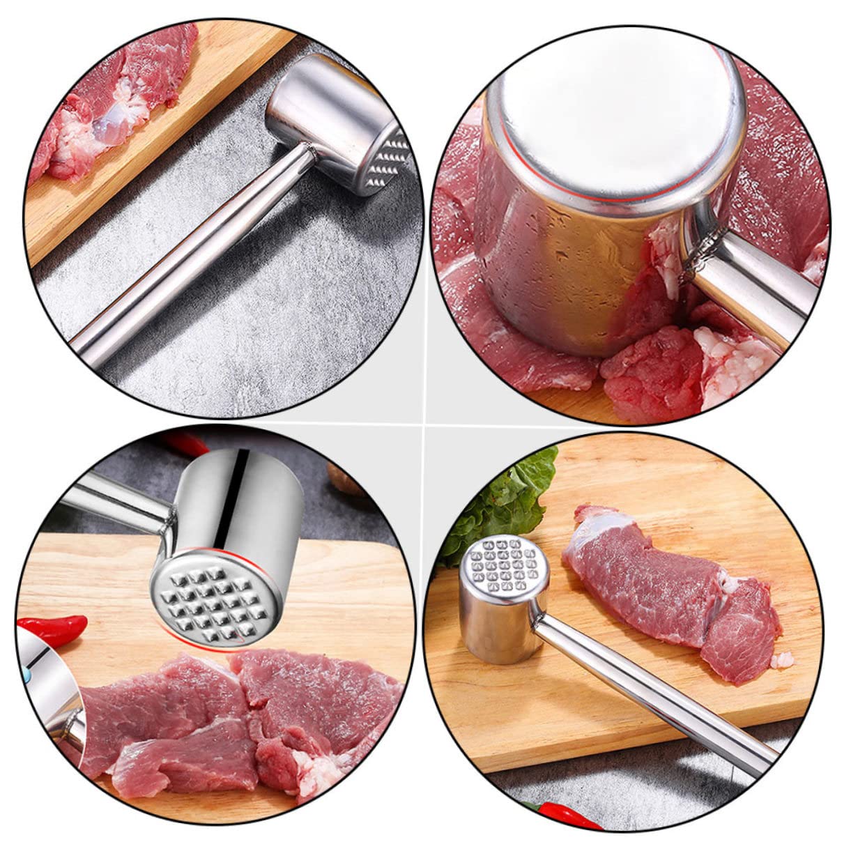 2stücke Fleischklopfer Für Steak Huhn Und Schweinefleisch Multifunktionale Zartmacher-hämmer Spülmaschinenfest Ergonomischer Griff Für Geschmacksergebnisse