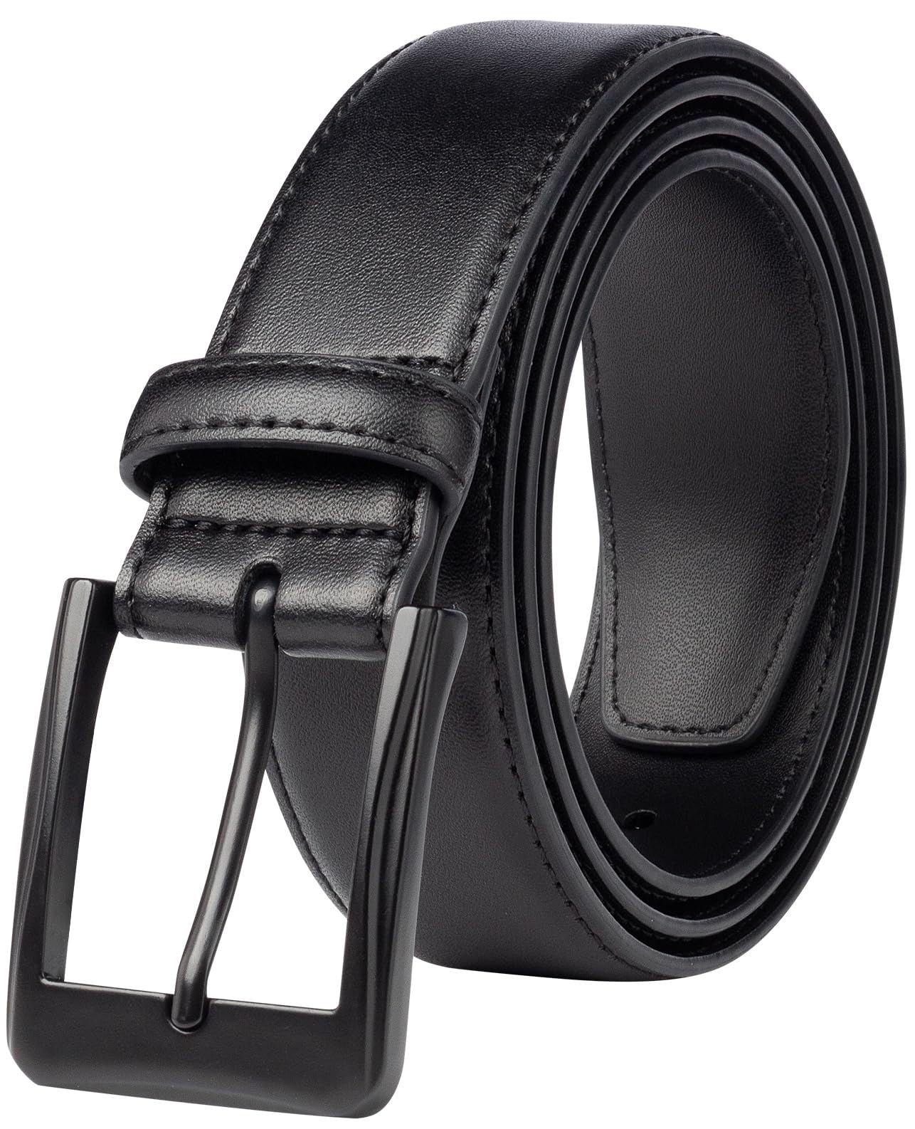 KM Legend Men's Leather Dress Belt-for Work Business and Casual