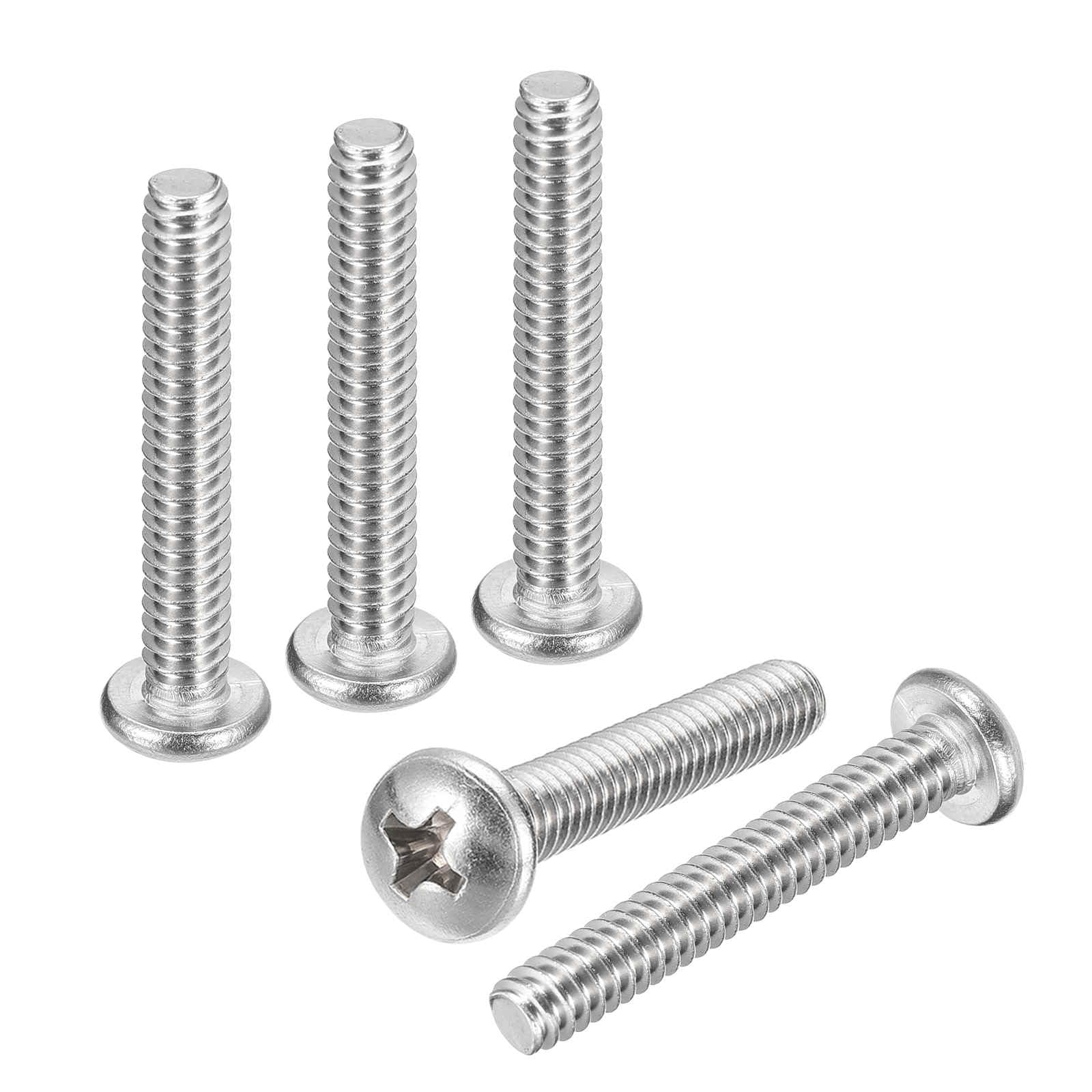 DTGN M3-0.5x8 Pan Head Machine Screws - 30pcs - Good for Machinery - 304 Stainless Steel Phillips Machine Screws Bolts - Silver — image 1