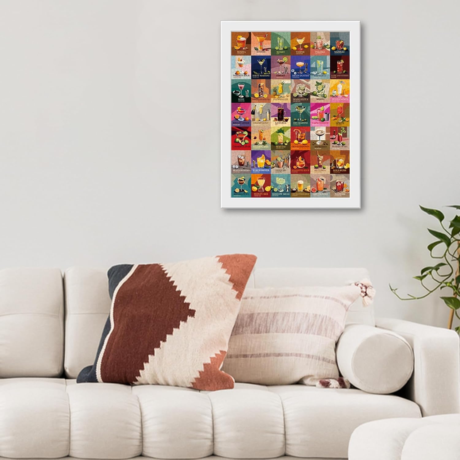Cocktail Jigsaw Puzzles for Adults 1000 Pieces, Unique Cocktails 1000 Piece Puzzle for Adults, Hard Difficult Impossible Challenging Jigsaw Puzzles 1000 Pieces
