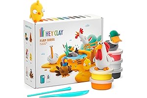 Hey Clay, Poop Oops! Animal Farm Birds Air Dry Clay Kit